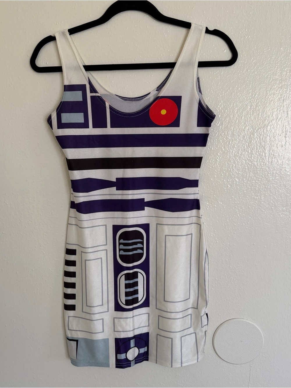 Women’s Graphic Tank Dress in White and Navy R2D2 costume